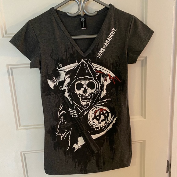 Sons of anarchy v-neck t-shirt M - Picture 1 of 9